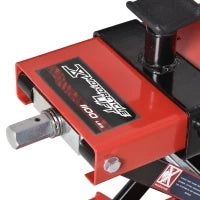 DURHAND Cavalletto Alzamoto a Forbice, Sollevatore Moto, Cavalletto Moto Centrale Regolabile Fino 500kg in Metallo Rosso