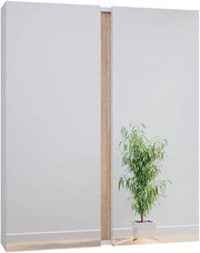 Specchio contenitore bagno Gloria, Bianco, 70.4 x 84 cm con 2 porte, con apertura per sifone e compatibile con la serie Gloria
