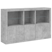 Buffet credenza cassettiera armadio mobile contenitore organizer per cucina soggiorno salotto con luci LED 162 x 37 x 100 cm grigio 02_0029978