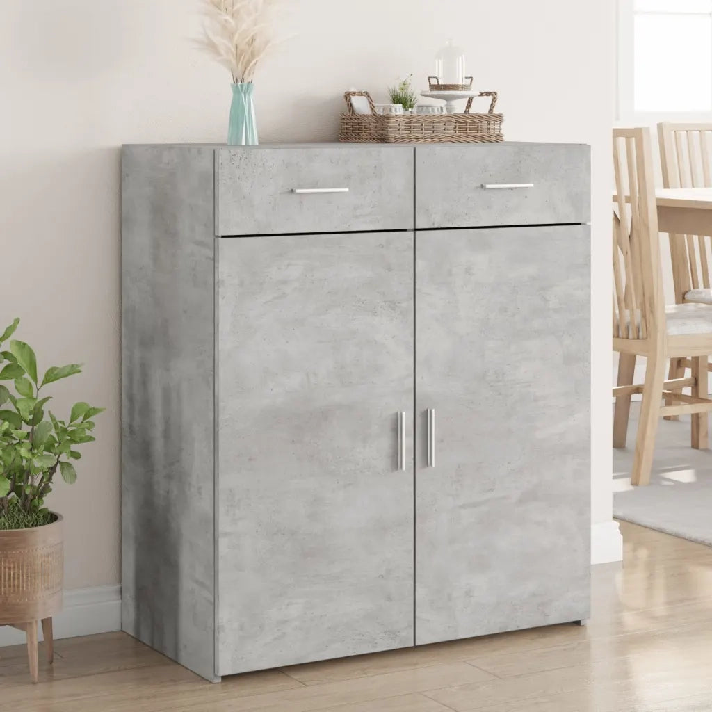 Credenza Grigio Cemento 80x42,5x93 cm in Legno Multistrato 3281472