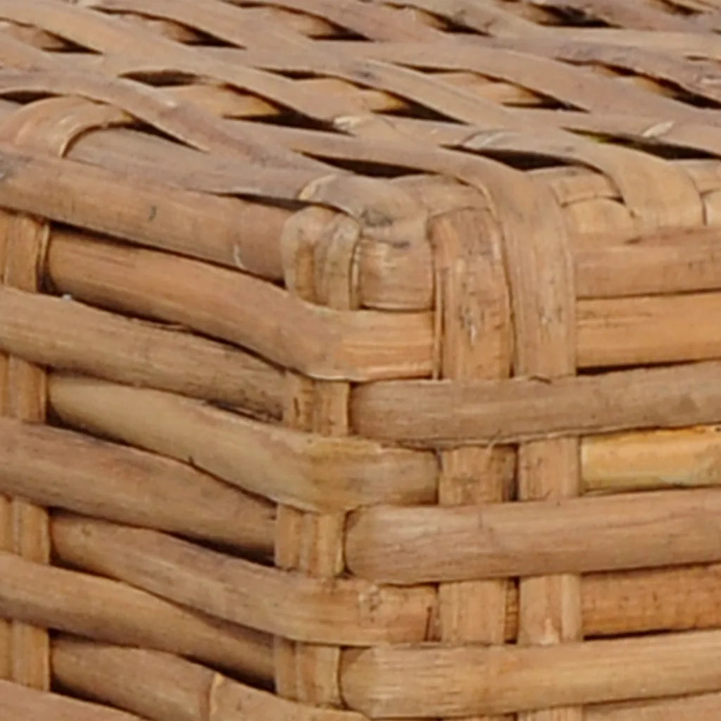 Poggiapiedi con Cuscino in Rattan Naturale cod mxl 65438