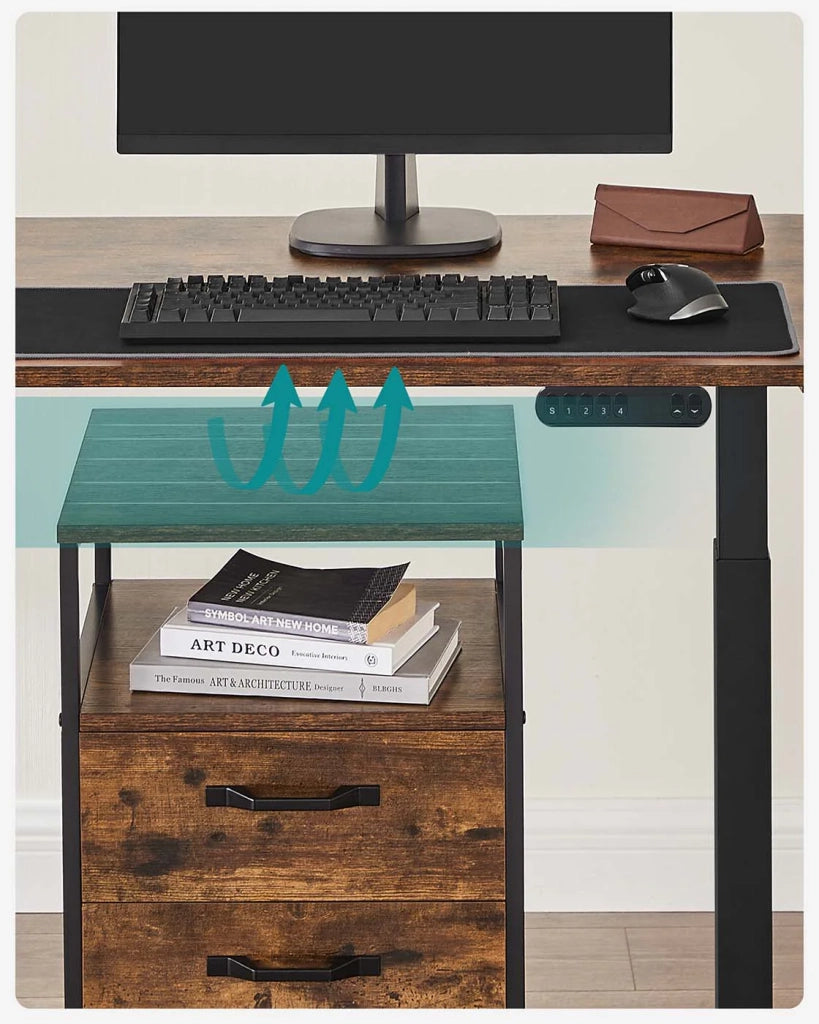 Telaio per scrivania elettrico gambe per scrivania sit-stand senza piano del tavolo con gancio regolabile in altezza in continuo funzione memory acciaio nero 12_0004700