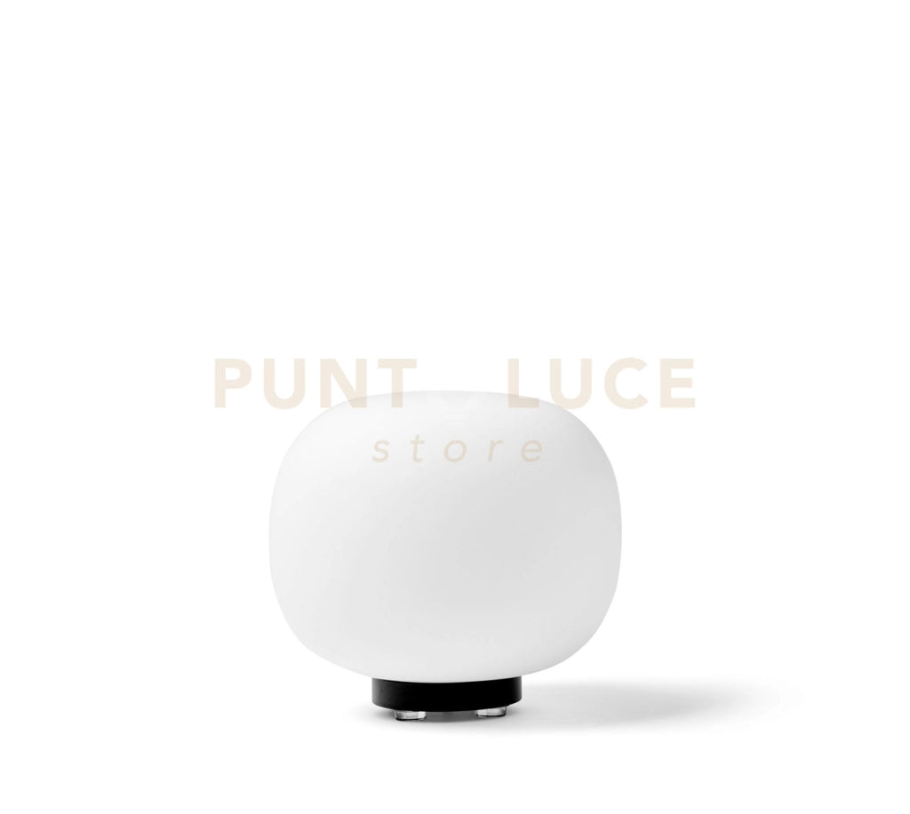 BOMBO LAMPADA DA TAVOLO PICCOLA D.15CM  STRUTTURA METALLO NERO ATTACCO E27