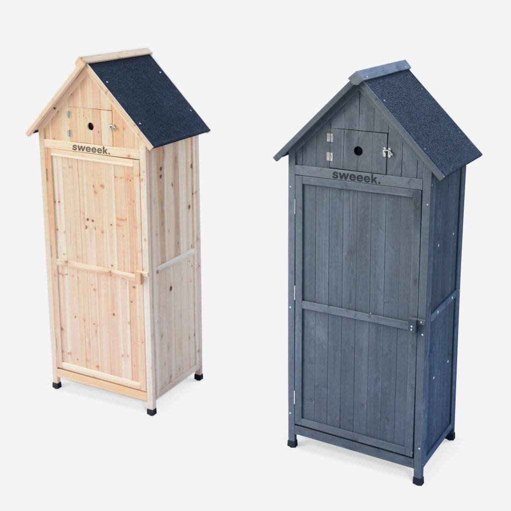Casetta da giardino in abete, 77x54.5x179cm, antracite