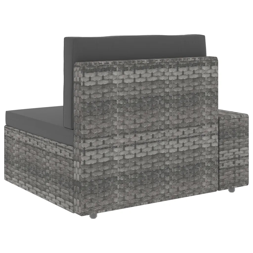 Set Divani da Giardino 7 pz in Polyrattan Grigio 3054608