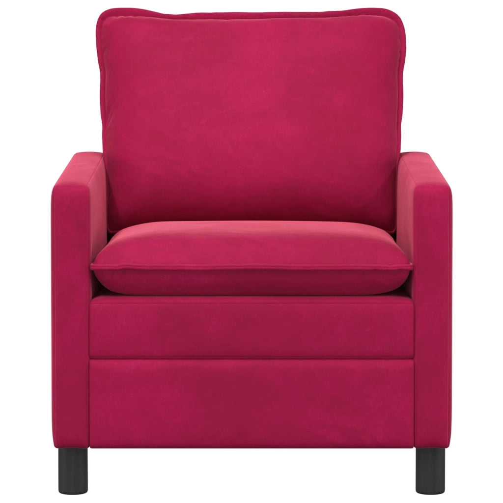 Divano | Divano da soggiorno | Sofa Rosso Vino 76 x 81 x 87,5 cm Velluto
