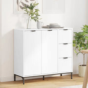 Credenza Bianco 89,5 x 33 x 82 cm Legno multistrato 883454