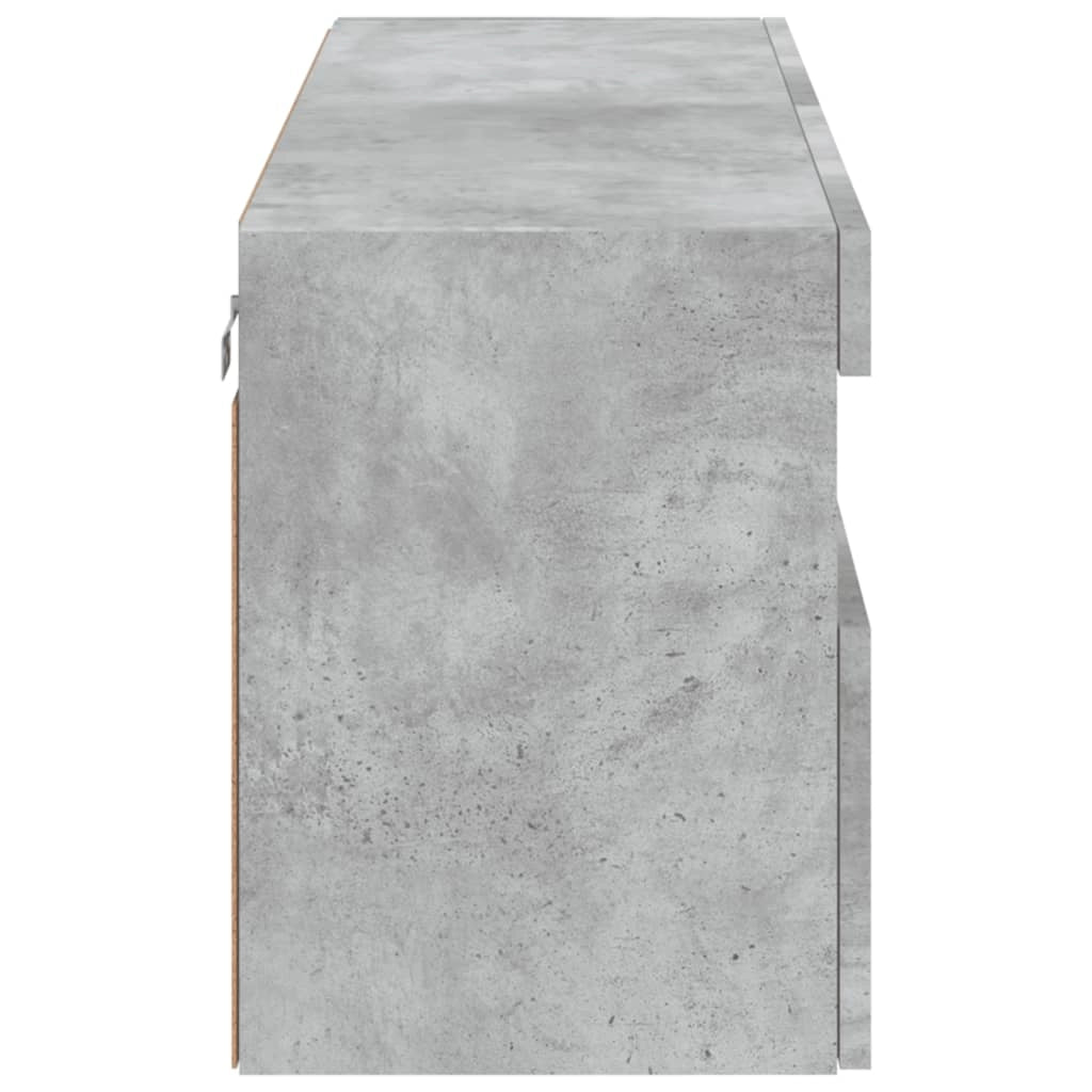 Mobile TV multimediale scaffale TV credenza mobile TV sala da pranzo soggiorno camera da letto mobile da parete con luci LED 100 x 30 x 40 cm grigio 02_0027836