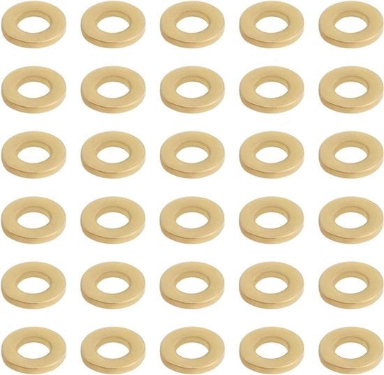 Miniasse di messingspilgaten - Rame - 50 pezzi - Anelli a chiusura piatta - Accessori di hardware - Adatto per M1.0 - Messingspigli - Pacchetti di rame piatti