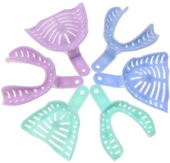 Set di Impronte Dentali 6 Pezzi - Scatole in Plastica - Colore Misto - Leggero - Portatile - Facile da Pulire - Scatole per impronte dentali