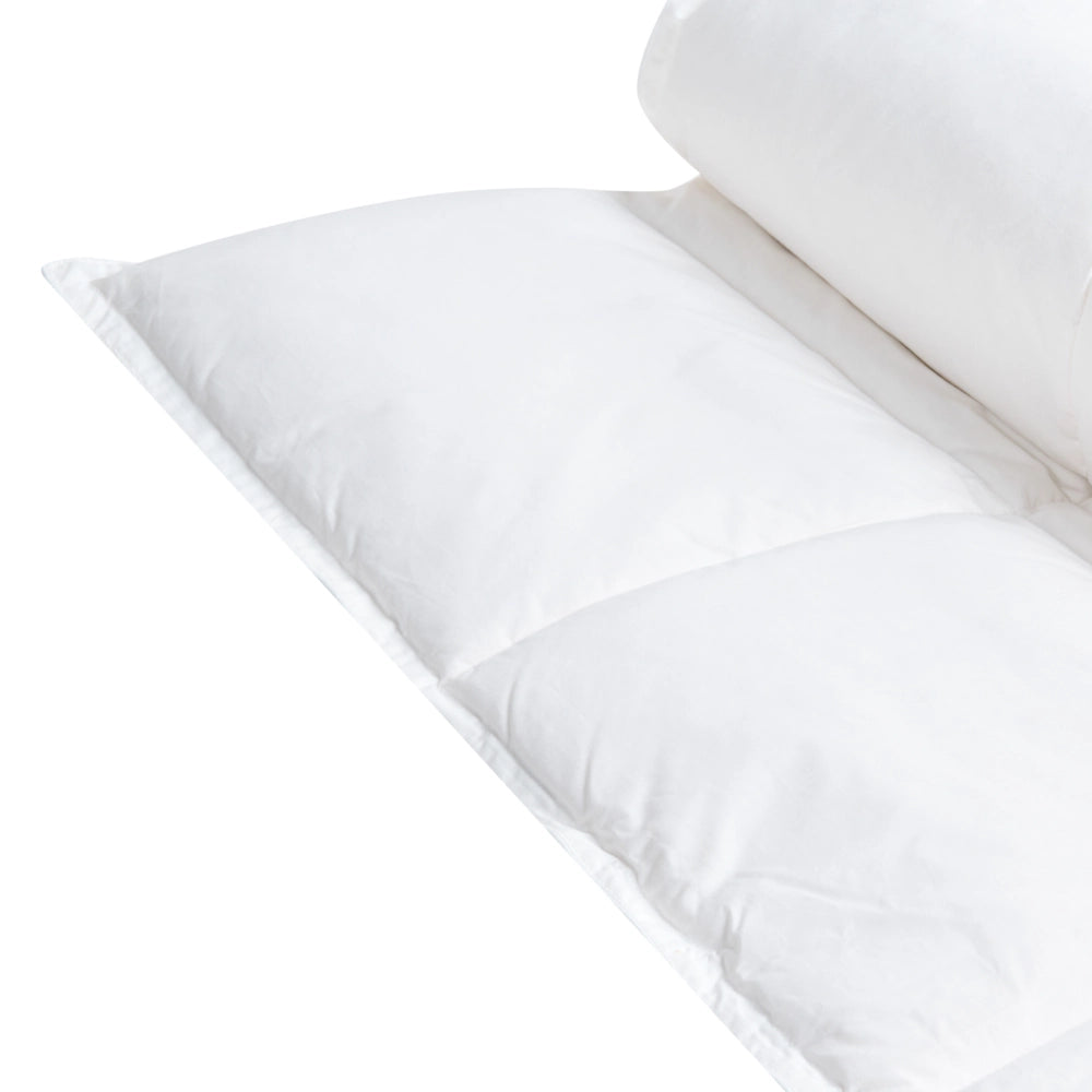 Piumino in cotone Japara bianco super king size 220 x 240 cm imbottitura in piumino d'anatra trapuntato biancheria da letto camera da letto