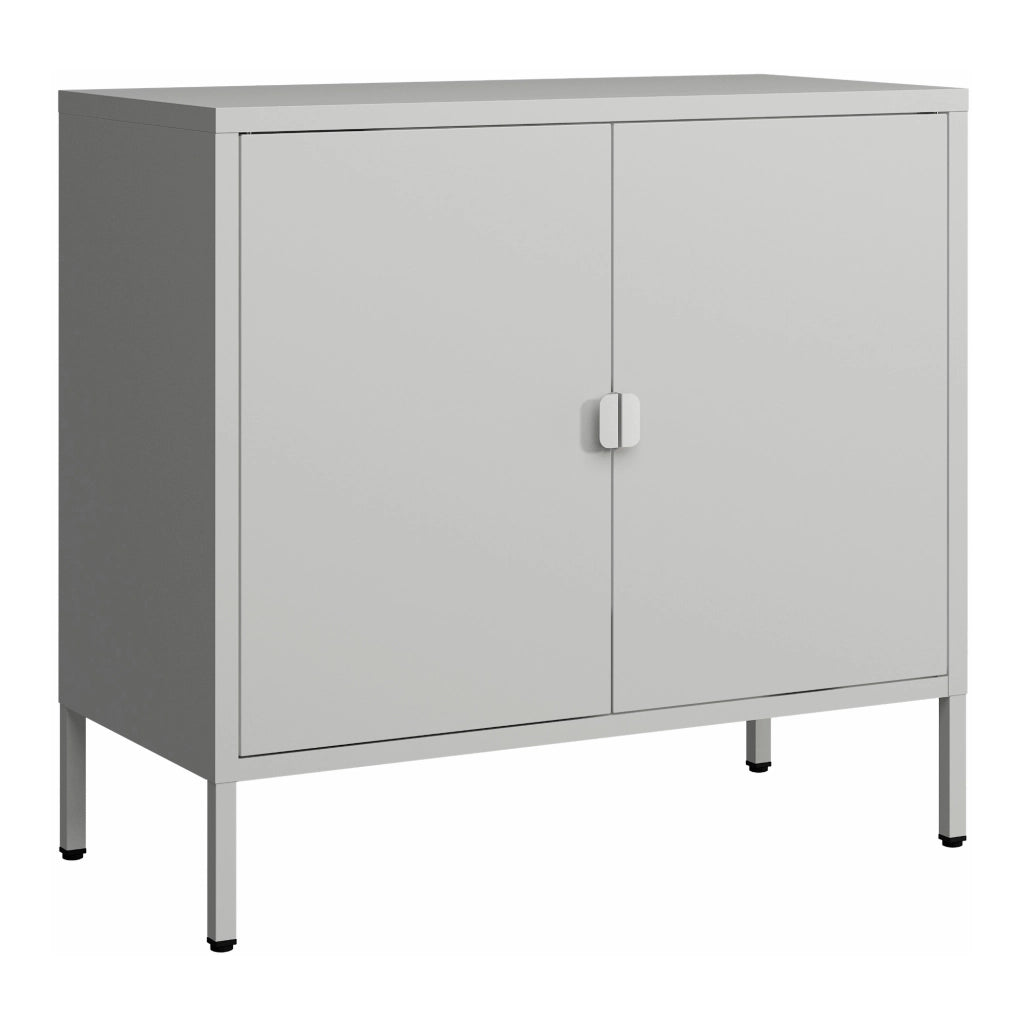 Armadio da Ufficio Hailuoto per Archivio 75 x 80 x 40 cm Acciaio Grigio chiaro [en.casa]