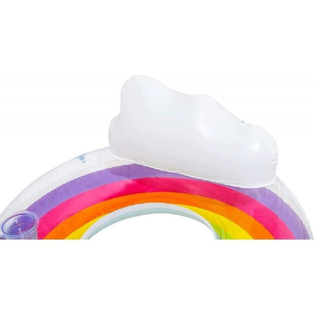Trade Shop - Poltrona Gonfiabile Con Schienale Portabicchiere Fashion Rainbow Dream 107cm 43647 -