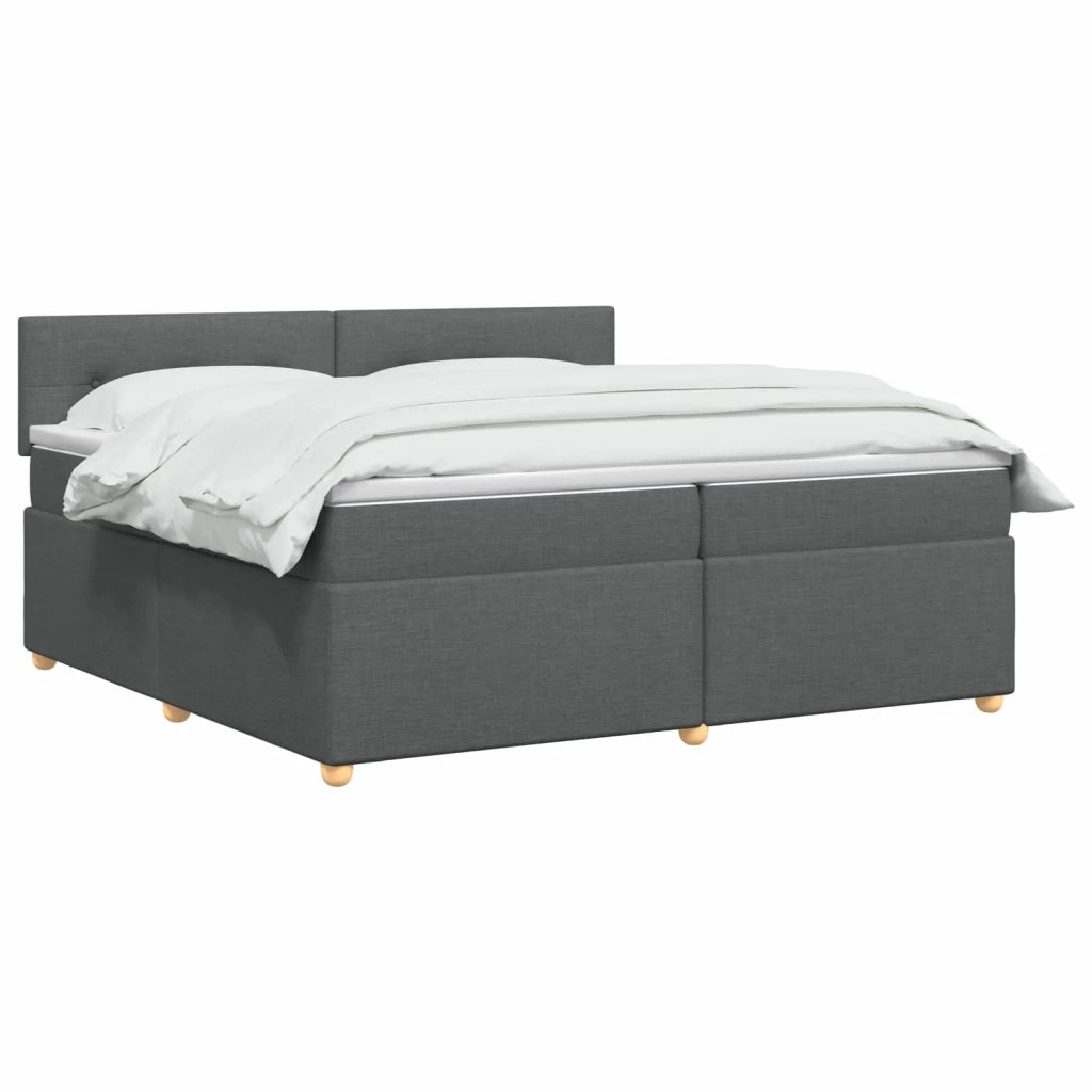 Letto box spring con materasso Grigio Scuro 200 x 200 cm 3452500