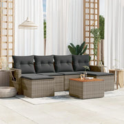 Set Divani da Giardino 7 pz con Cuscini Grigio in Polyrattancod mxl 88969