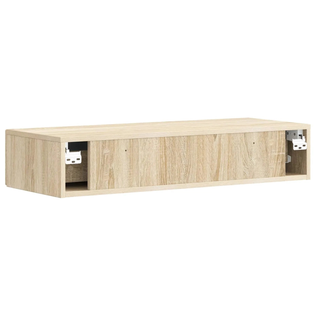 Tavolino da Parete Laterale Rovere Sonoma 87,5 x 34,5 x 17 cm 899007