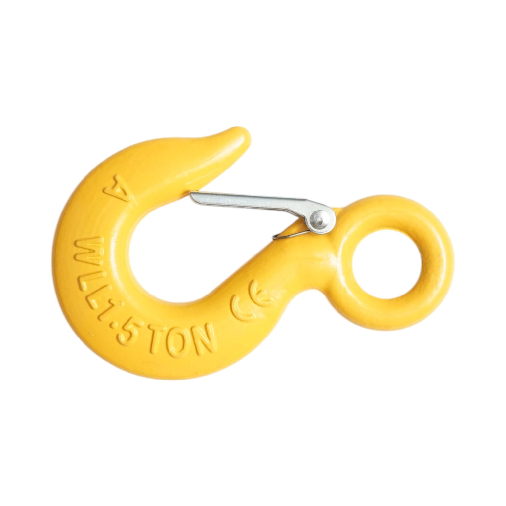 Gancio con anello di sicurezza, carico massimo 1,5 T
