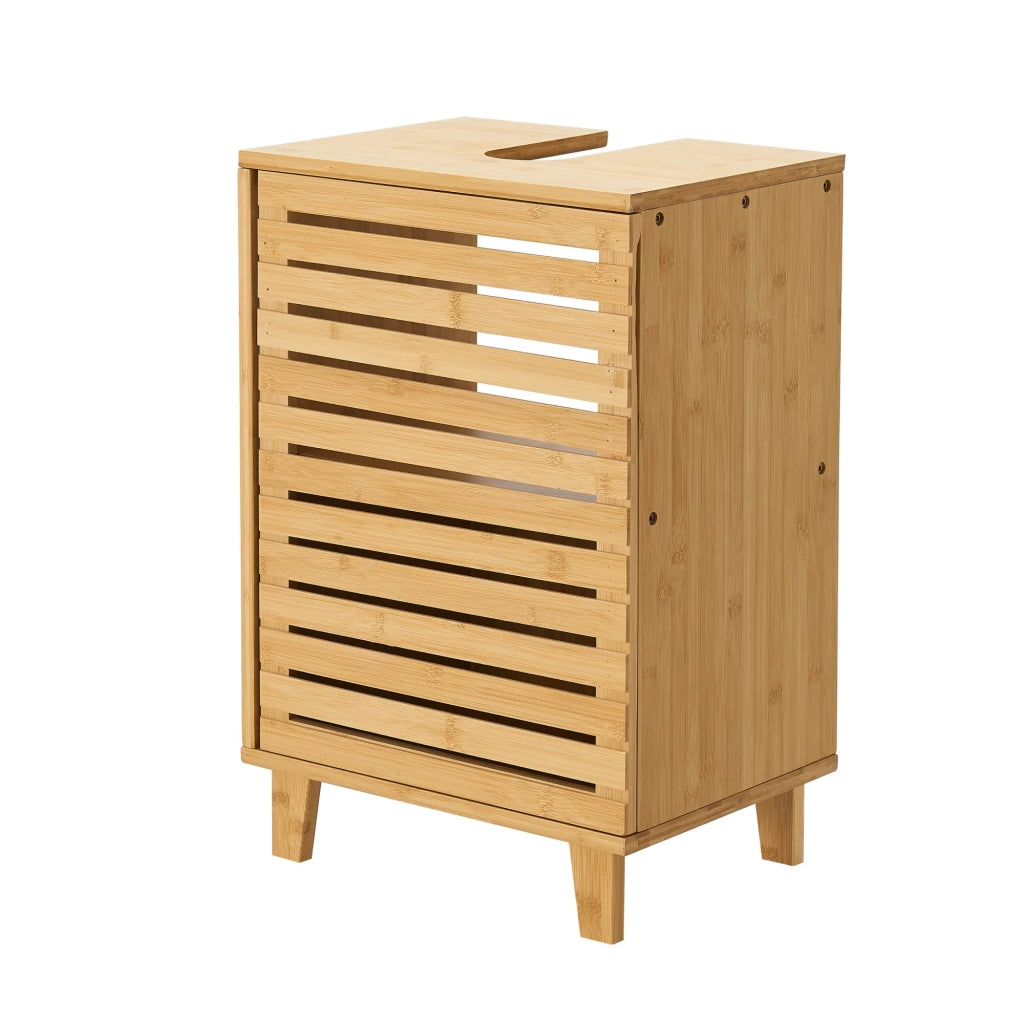 Mobiletto sottolavabo in bambù Iveland 60 x 40 x 30 cm finitura naturale 03_0009980