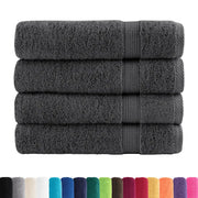 vidaXL Asciugamani Bagno SOLUND 4 pz Antracite 100x150 cm 600gsm