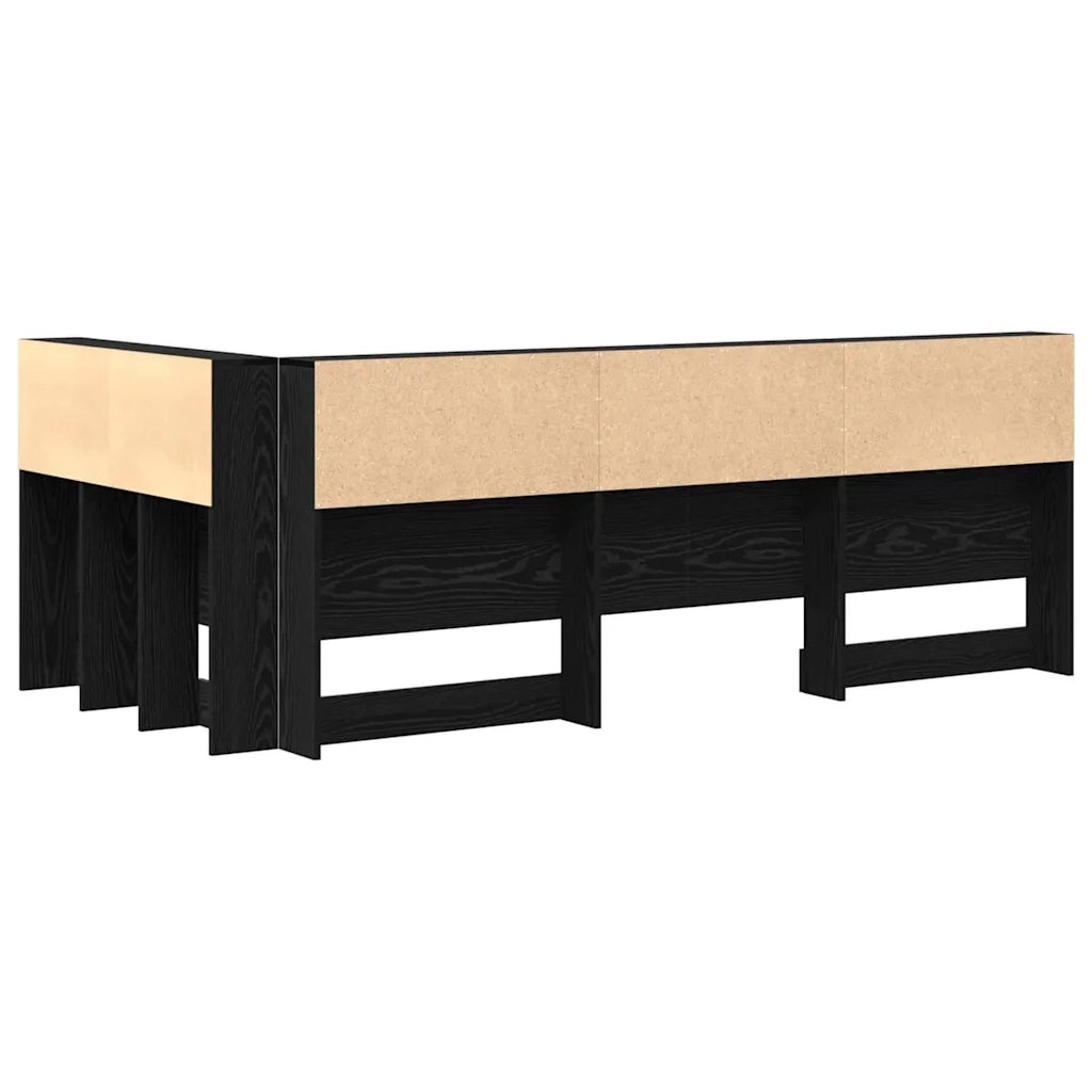 Testata contenitore Rovere Nero 100 cm Legno multistrato 3335462