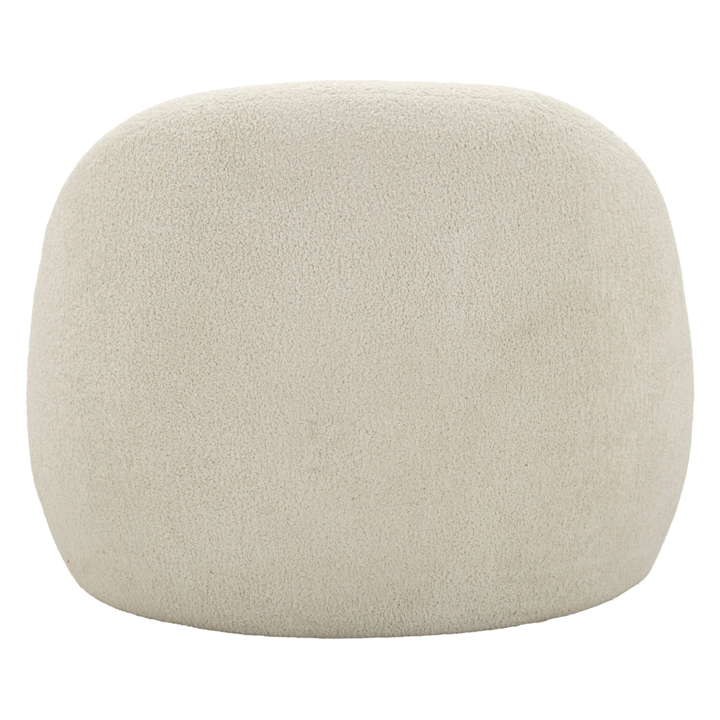 Poltroncina Nubra, Poltrona Rivestimento in Tessuto Bouclè, 80x56x83h cm Bianco