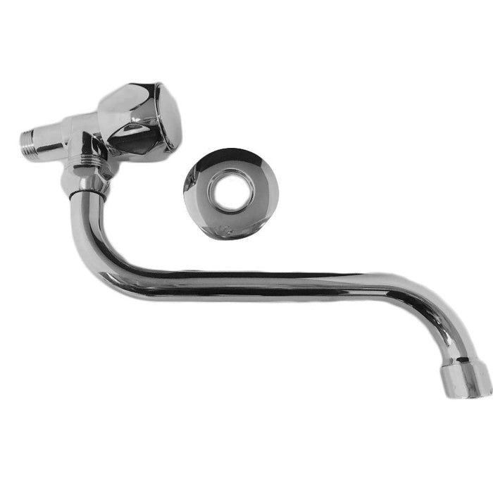 Rubinetto snodato in ottone cromato pesante da 1/2