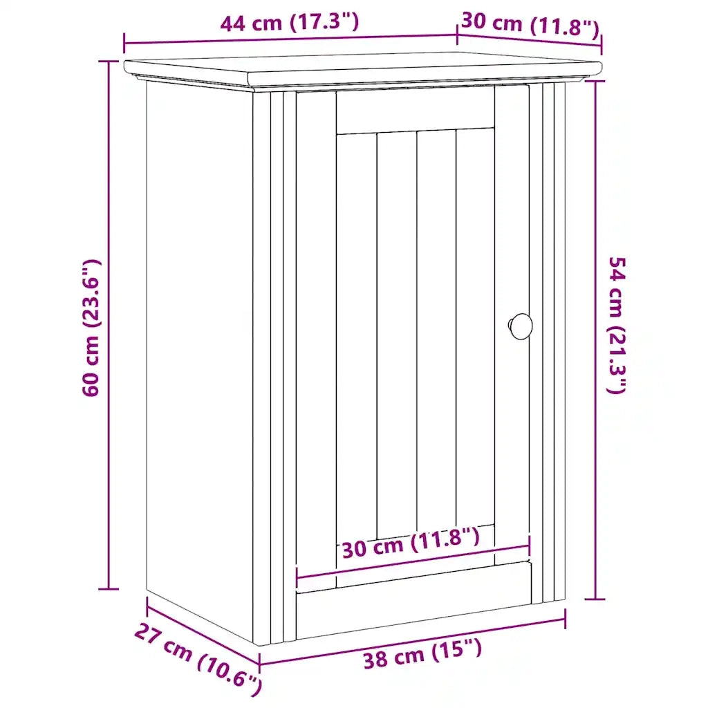 Armadio da bagno a muro BODO Marrone miele 44 x 30 x 60 cm 42023472