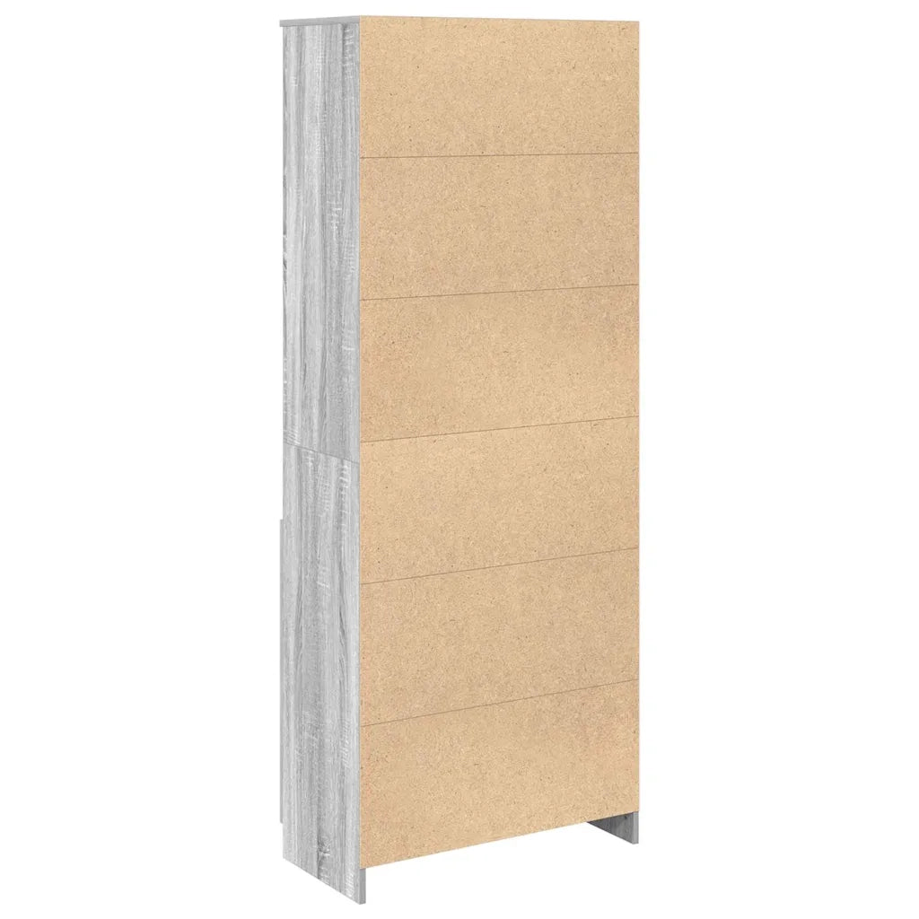 vidaXL Credenza Grigio Sonoma 70x35x180 cm in Legno Multistrato