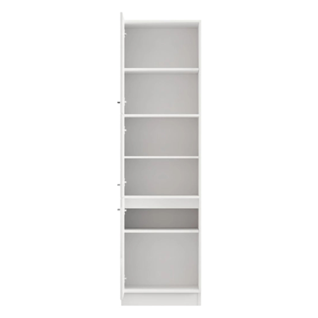 Mobile da Cucina Cochem, Dispensa da Cucina 6 Ripiani, 60x58x214h cm Bianco Lucido