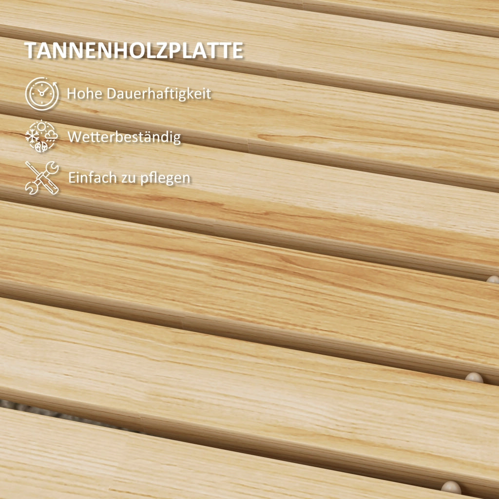 Passerella da Giardino Rotolabile ¨C zephmum ¨C Legno di Abete Naturale 120x47x1 cm