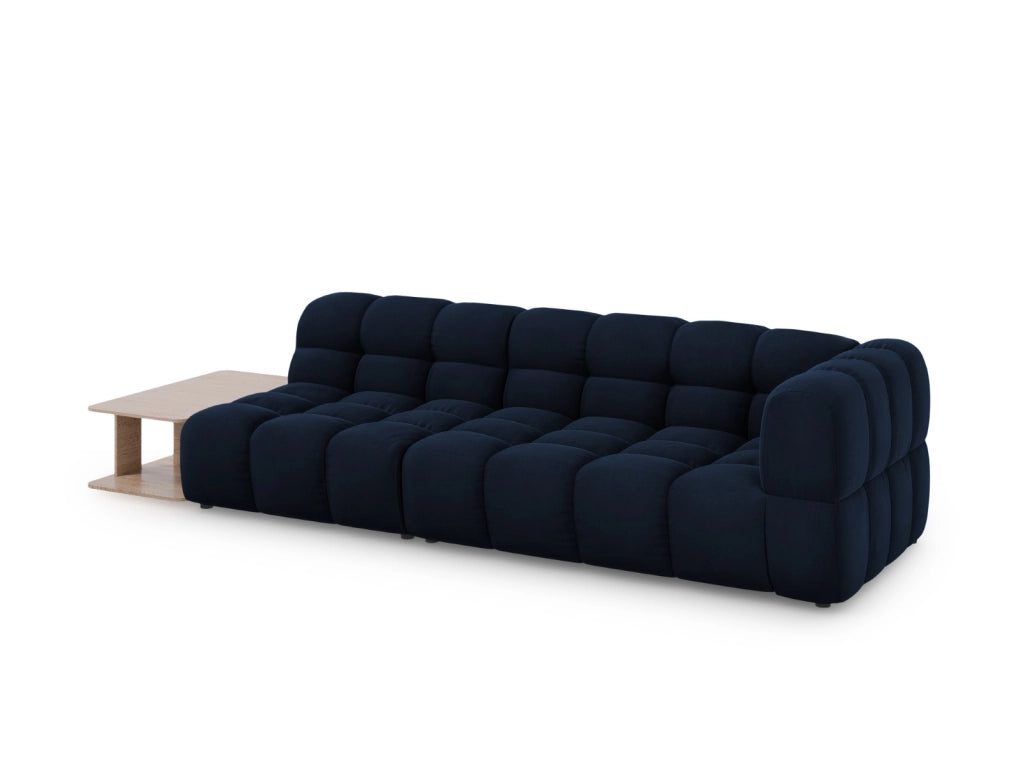 Cosmopolitan Design - Divano modulare sinistro "Sky" 4 posti in velluto blu reale 
