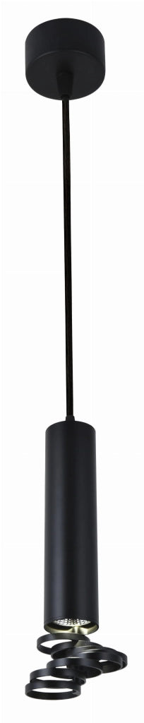 Lampada a sospensione Tuba nera metallo GU10 Candellux