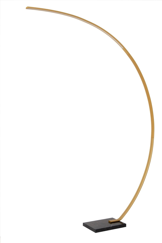 Lampada da terra ad arco LED oro nero CURVE Lucide