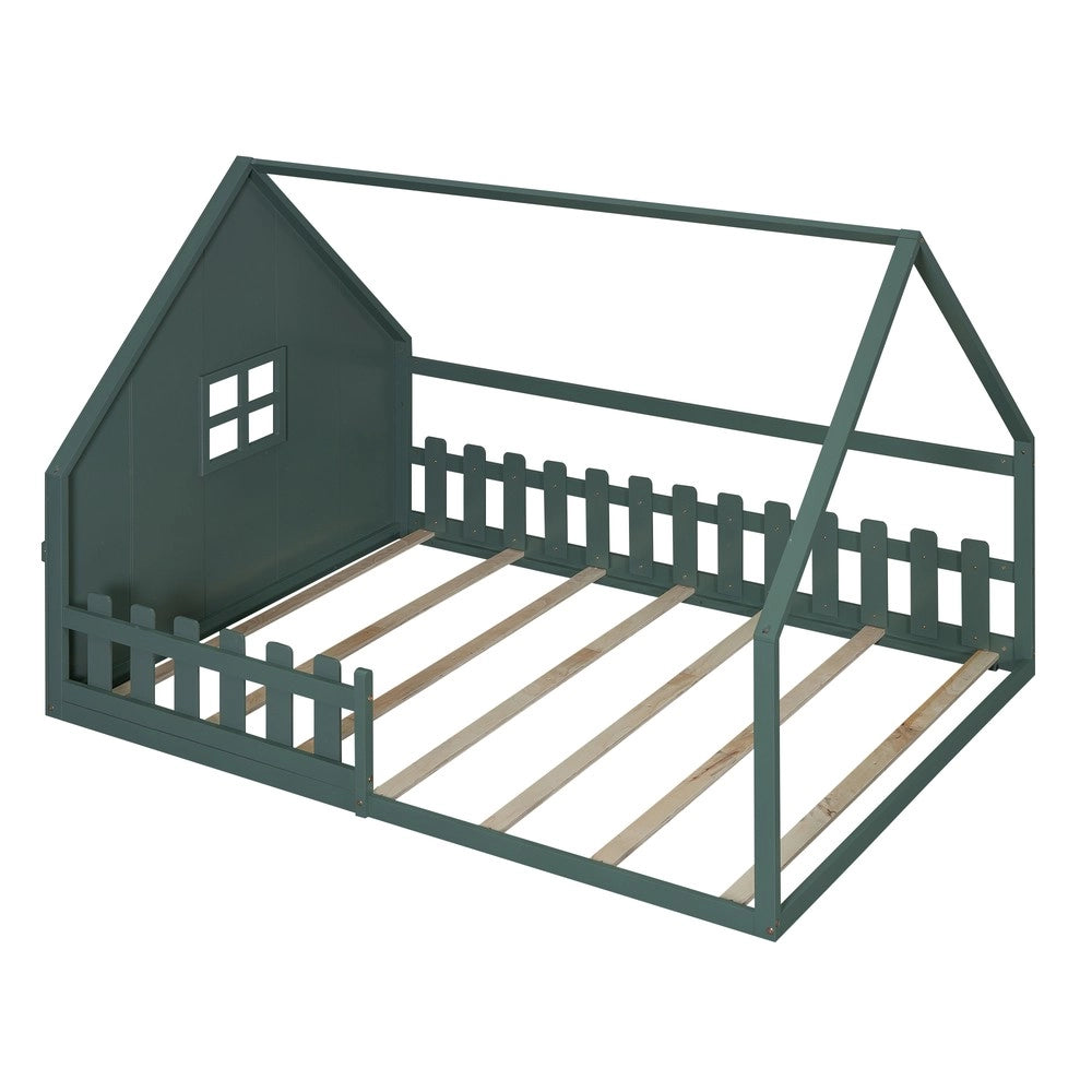 Letto Bambini con Casetta e Scala ¨C Xylo ¨C Pino Verde 140x200