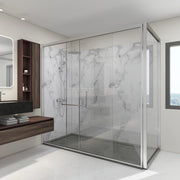 Set Bladel di 8 Pannelli Decorativi in PVC per Parete - Effetto Marmo White Marble [neu.haus]
