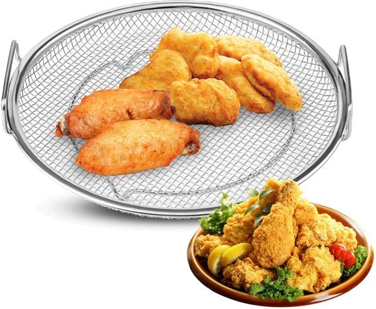 Filtro Olio Afto con Filtrazione Efficiente - Realizzato in Acciaio Inossidabile - Disegno a Doppio Flusso - Adatto per Alimenti Fritti - Facile da Pulire - Maniglia per la Cucina - Filtro Olio