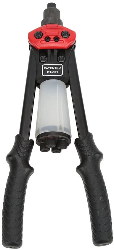 Strumento per Rivetti Professionale - Progettazione Ergonomica - Costruzione in Metallo di Alta Qualità - Montaggio Universale - Resistente ai Colpi - Capacità di Rivettatura fino a 6,4 mm - Rivettatore Manuale