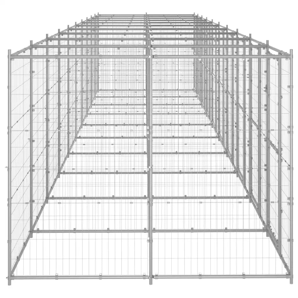 Gabbia per Cani da Esterno in Acciaio Zincato 24,2 m² 3082290