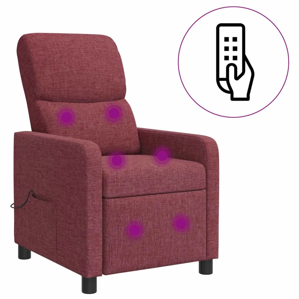 Divano Sedia-Poltrona reclinabile Rosso Vino Tessuto 626722