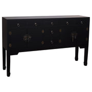Credenza in legno con 7 cassetti e 2 porte 128x26x78