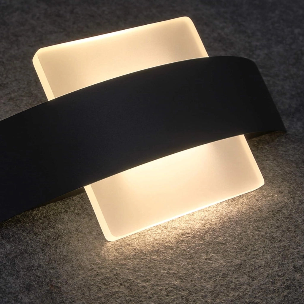 ZMH Lampada da parete a LED 3000K 7W corridoio 23,5cm camera da letto lampada da letto in acrilico bianco caldo