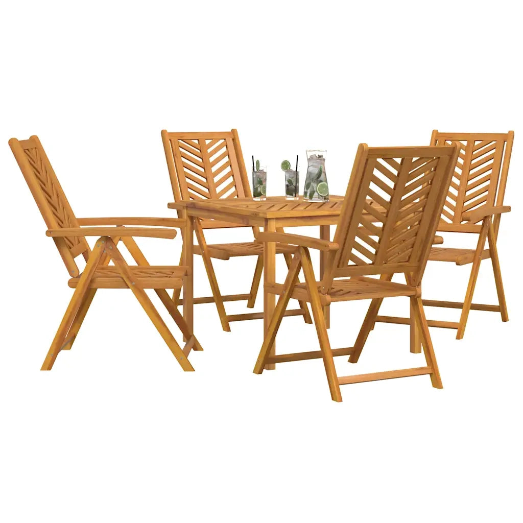 Set da Pranzo per Giardino 5 pcs Marrone 3154122