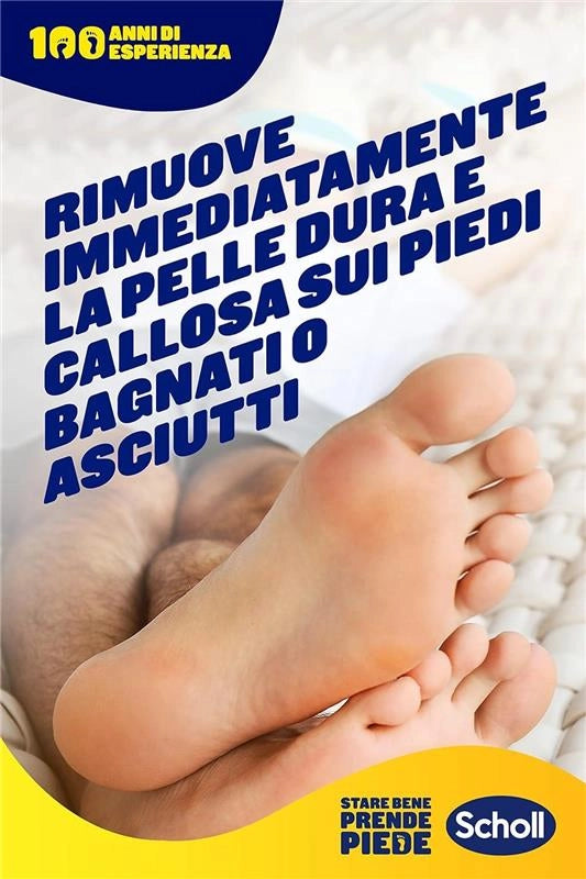 SCHOLL LIMA PER PIEDI CON CRISTALLI DI DIAMANTE A DOPPIA SUPERFICIE ABRASIVA PER CALLI 2 SUPERFICI IMPUGNATURA ANTISCIVOLO