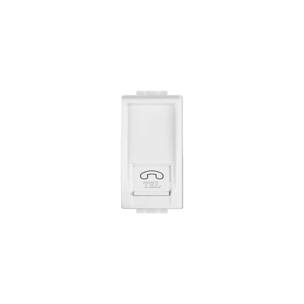 TOT Elettric T1 828 Presa Telefonica Bianca  RJ11 Compatibile Bticino Living TOT828B