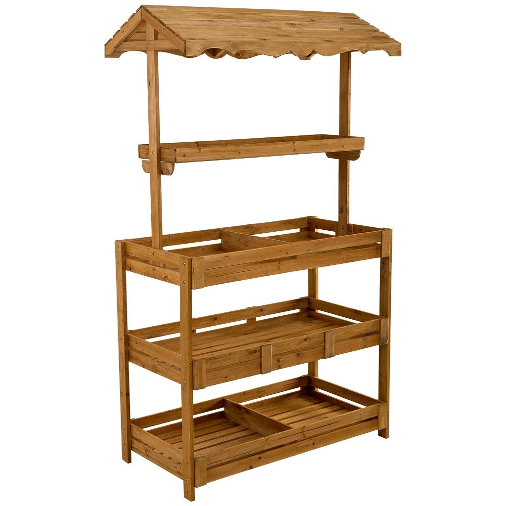 Mensola espositiva in legno marrone 95x51x165h cm