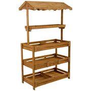 Mensola espositiva in legno marrone 95x51x165h cm