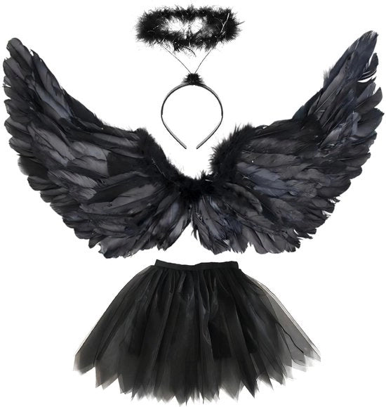 Alien Wings con Halo - Costume Alien - Decorazione - Aliene - Adatto per feste tematiche - Misura del torace 70-110 cm - Aliene Costume Wings