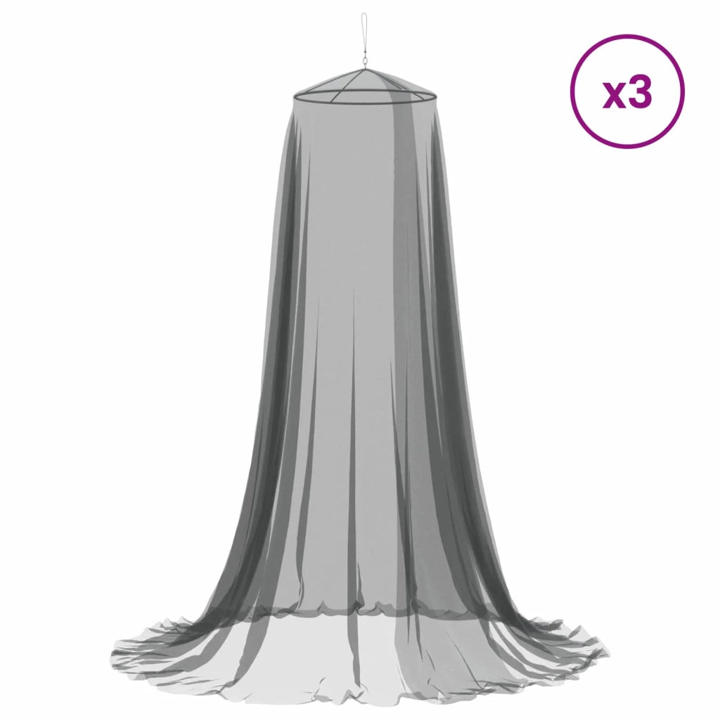 Zanzariera per letto 156 maglia 3 pcs 156 maglia Nero 42033570