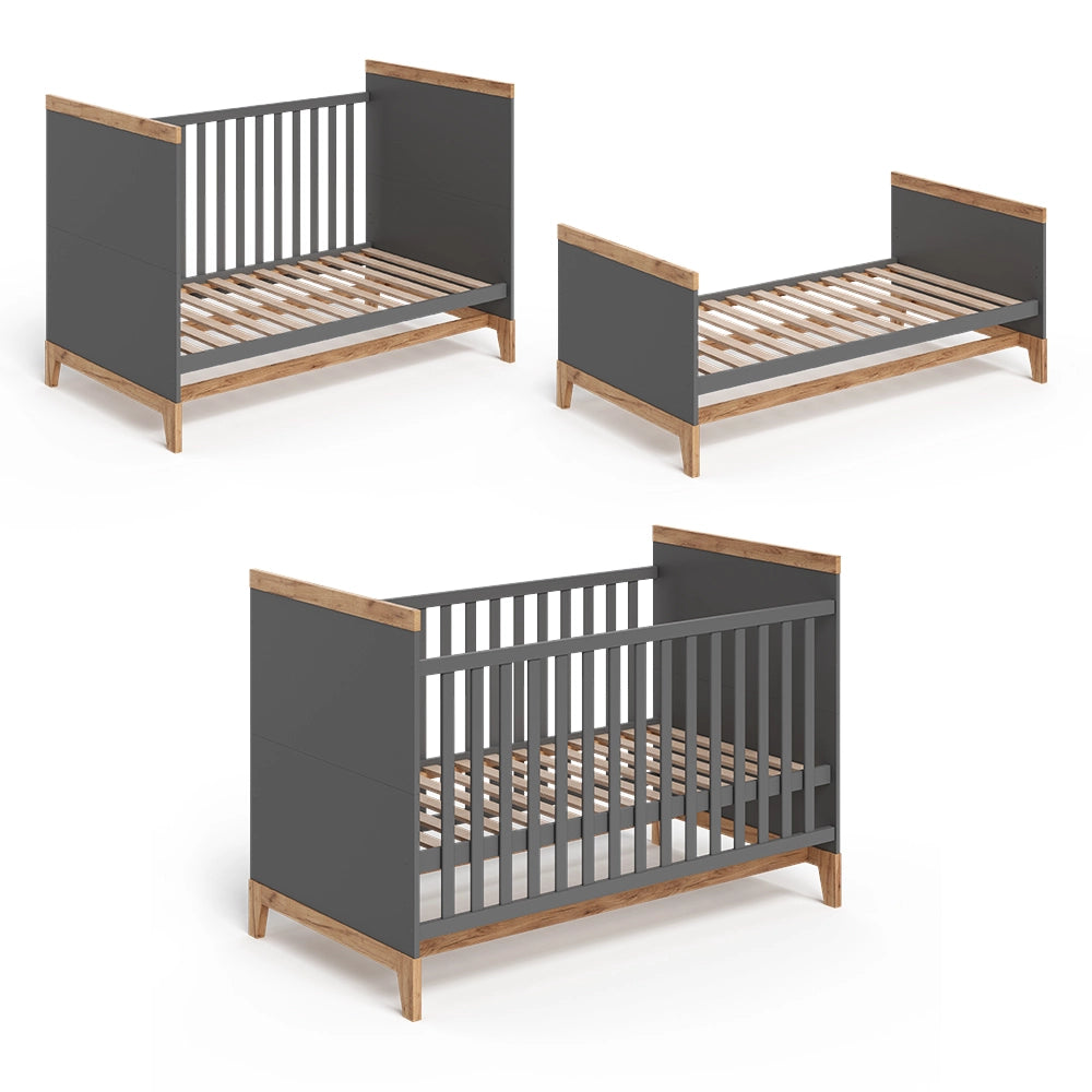 Vitalispa culla neonato Grigio/Artisan 70x140 cm