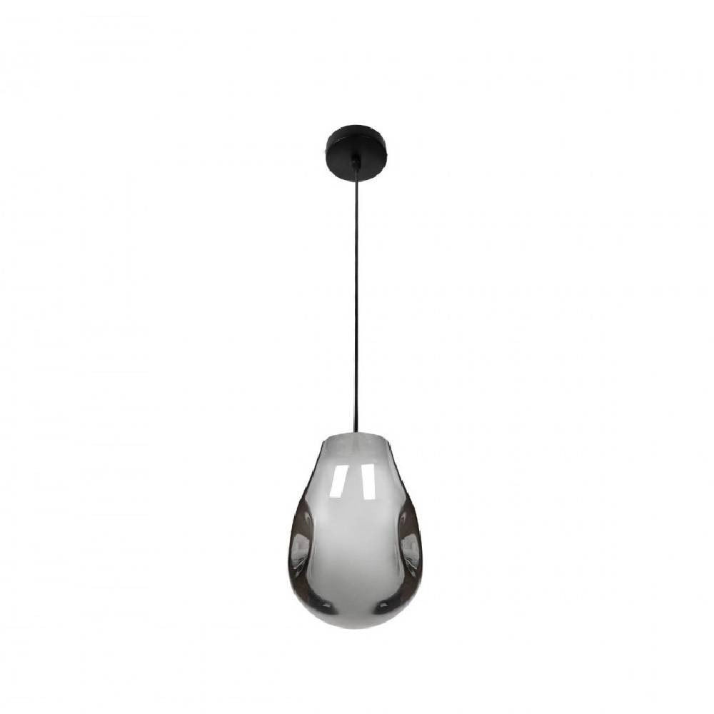 Trade Shop - Lampada Lampadario Sospensione E27 Drop In Vetro Argento Grigio Scuro Ip20 Lp - Grigio Scuro